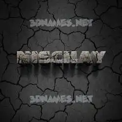 nischay in Cracked Stone style - 3D name wallpaper