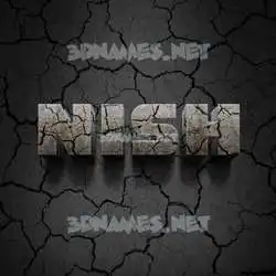 nish in Cracked Stone style - 3D name wallpaper