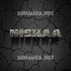 nishaa in Cracked Stone style - 3D name wallpaper