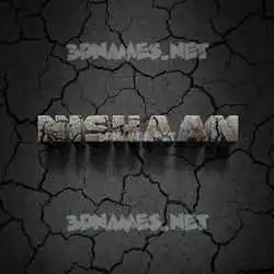 nishaan in Cracked Stone style - 3D name wallpaper