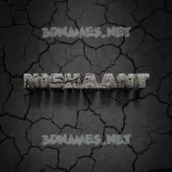 nishaant in Cracked Stone style - 3D name wallpaper