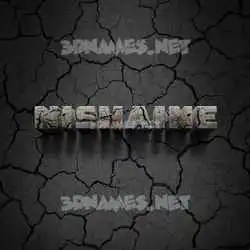 nishaine in Cracked Stone style - 3D name wallpaper