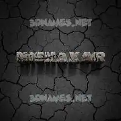nishakar in Cracked Stone style - 3D name wallpaper