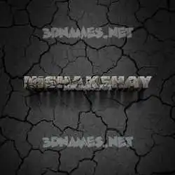 nishakshay in Cracked Stone style - 3D name wallpaper