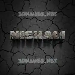 nishali in Cracked Stone style - 3D name wallpaper