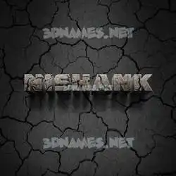 nishank in Cracked Stone style - 3D name wallpaper