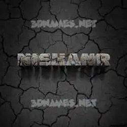 nishanr in Cracked Stone style - 3D name wallpaper
