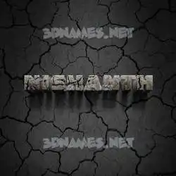 nishanth in Cracked Stone style - 3D name wallpaper