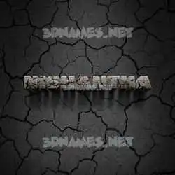 nishantha in Cracked Stone style - 3D name wallpaper