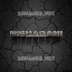 nisharani in Cracked Stone style - 3D name wallpaper