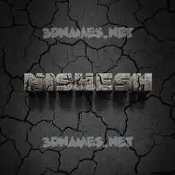 nishesh in Cracked Stone style - 3D name wallpaper