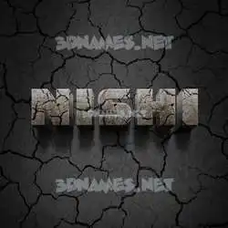 nishi in Cracked Stone style - 3D name wallpaper