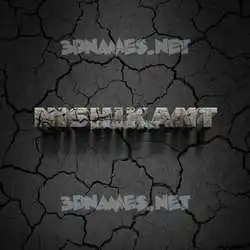 nishikant in Cracked Stone style - 3D name wallpaper