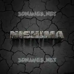 nishima in Cracked Stone style - 3D name wallpaper