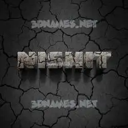 nishit in Cracked Stone style - 3D name wallpaper