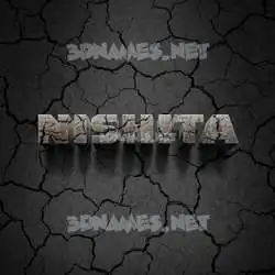 nishita in Cracked Stone style - 3D name wallpaper
