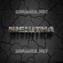 nishitha in Cracked Stone style - 3D name wallpaper