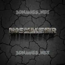 nishmeer in Cracked Stone style - 3D name wallpaper