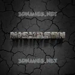 nishreen in Cracked Stone style - 3D name wallpaper