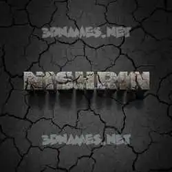 nishrin in Cracked Stone style - 3D name wallpaper