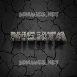 nishta in Cracked Stone style - 3D name wallpaper