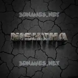 nishtha in Cracked Stone style - 3D name wallpaper