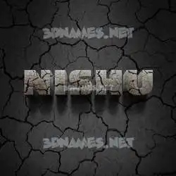 nishu in Cracked Stone style - 3D name wallpaper