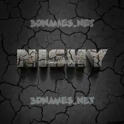 nishy in Cracked Stone style - 3D name wallpaper