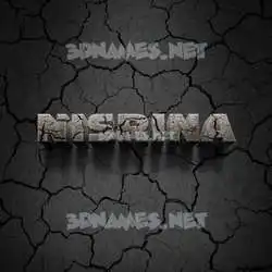 nisrina in Cracked Stone style - 3D name wallpaper
