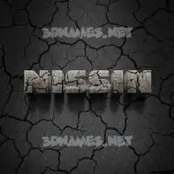 nissin in Cracked Stone style - 3D name wallpaper