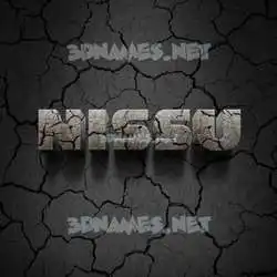 nissu in Cracked Stone style - 3D name wallpaper
