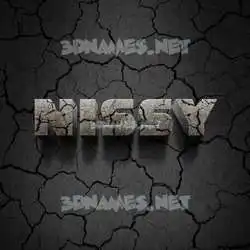nissy in Cracked Stone style - 3D name wallpaper