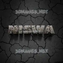 niswa in Cracked Stone style - 3D name wallpaper