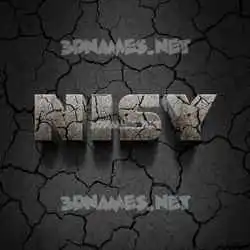 nisy in Cracked Stone style - 3D name wallpaper