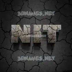 nit in Cracked Stone style - 3D name wallpaper