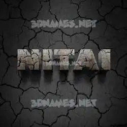 nitai in Cracked Stone style - 3D name wallpaper