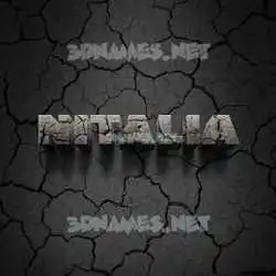 nitalia in Cracked Stone style - 3D name wallpaper