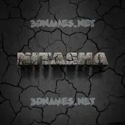nitasha in Cracked Stone style - 3D name wallpaper