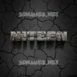 niteen in Cracked Stone style - 3D name wallpaper