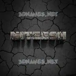 niteesh in Cracked Stone style - 3D name wallpaper