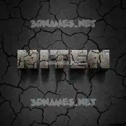 niten in Cracked Stone style - 3D name wallpaper