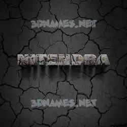 nitendra in Cracked Stone style - 3D name wallpaper