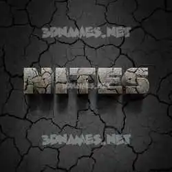 nites in Cracked Stone style - 3D name wallpaper