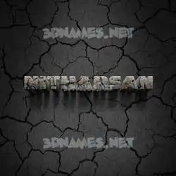 nitharsan in Cracked Stone style - 3D name wallpaper