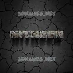 nitheen in Cracked Stone style - 3D name wallpaper