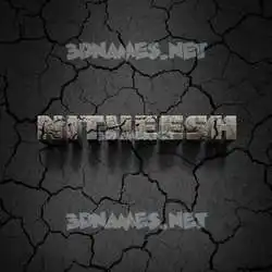 nitheesh in Cracked Stone style - 3D name wallpaper