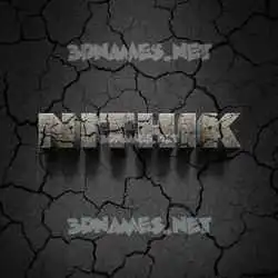 nithik in Cracked Stone style - 3D name wallpaper