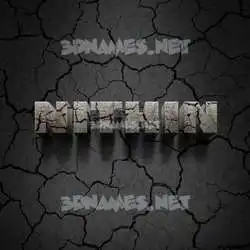 nithin in Cracked Stone style - 3D name wallpaper