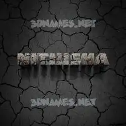 nithisha in Cracked Stone style - 3D name wallpaper