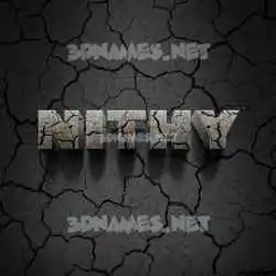 nithy in Cracked Stone style - 3D name wallpaper